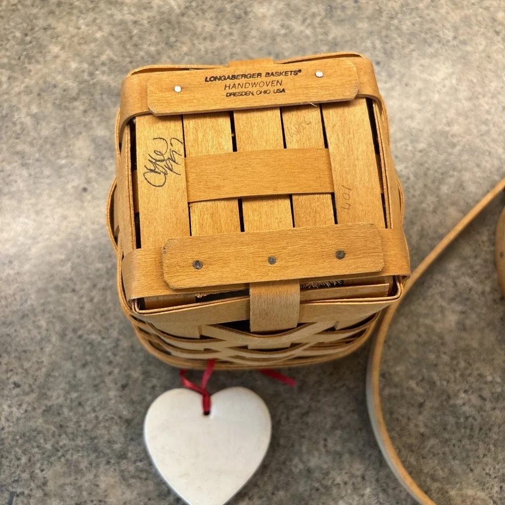 Longaberger Basket Lot Of 2 Handwoven 2005, 1997 Excellent Condition USA